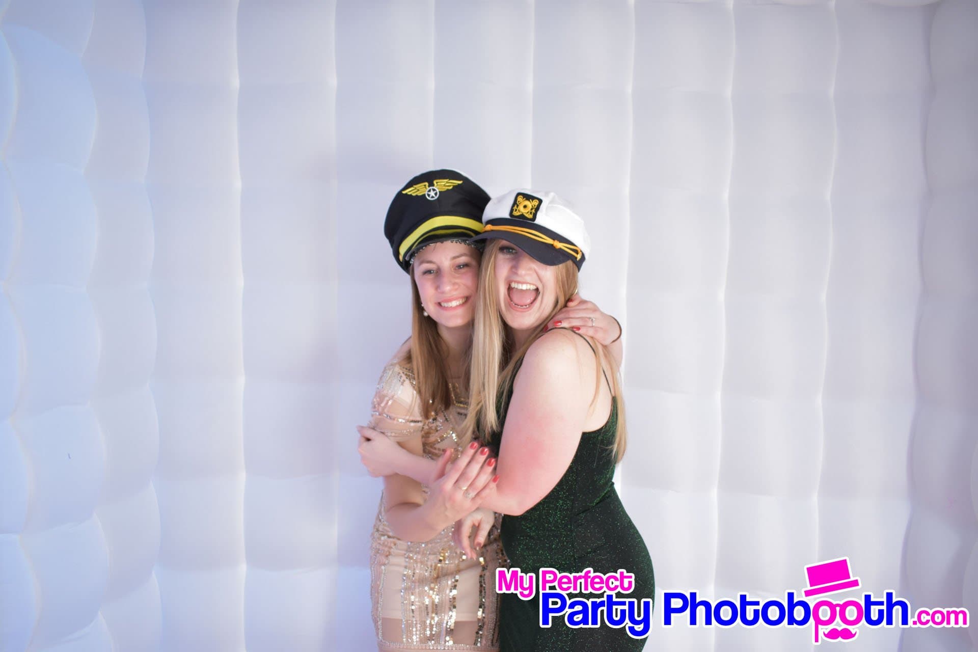 Guests at a Roaring 1920s-themed Christmas party