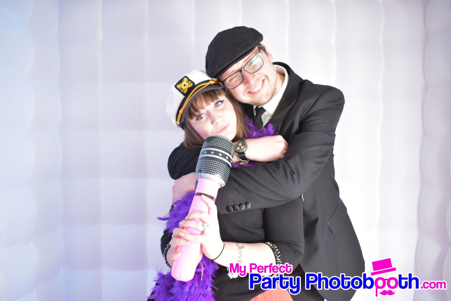 Guests at a Roaring 1920s-themed Christmas party