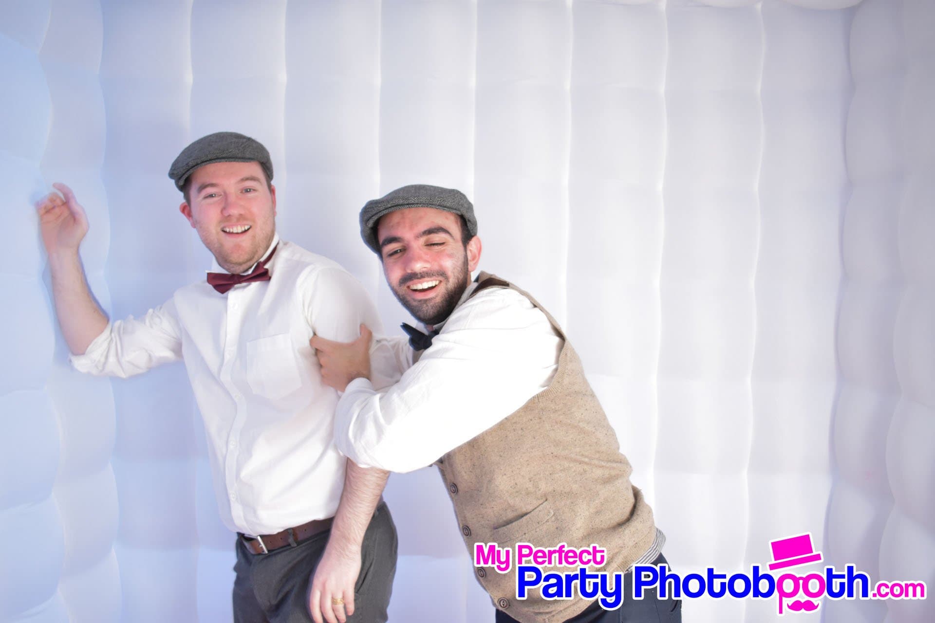 Guests at a Roaring 1920s-themed Christmas party