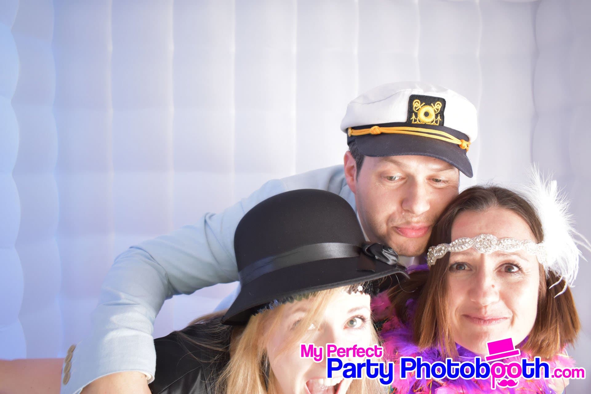 Guests at a Roaring 1920s-themed Christmas party