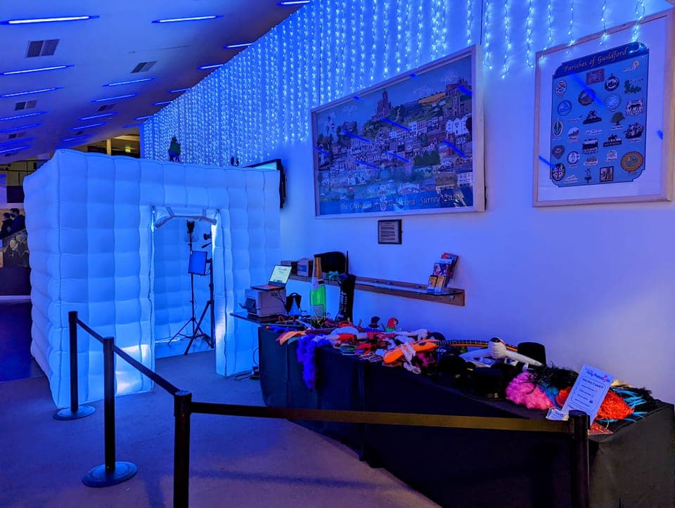 Photo booth set up and ready for guests at an event